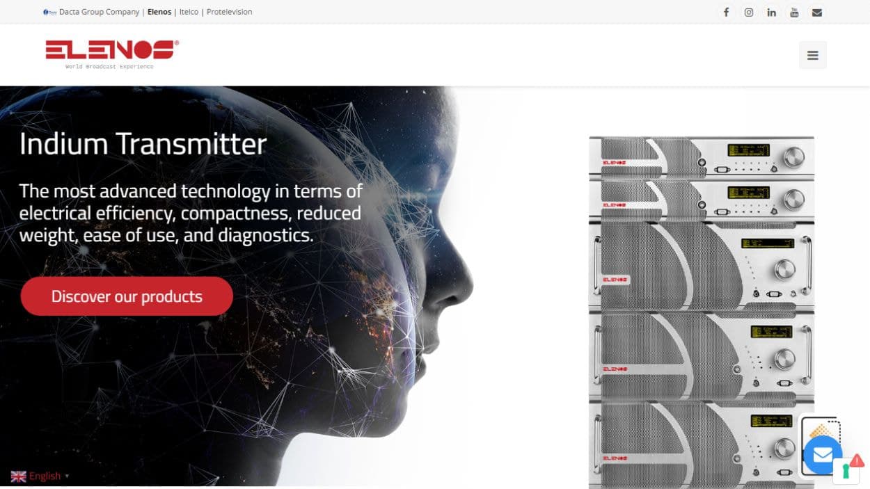 La home page del sito di Elenos