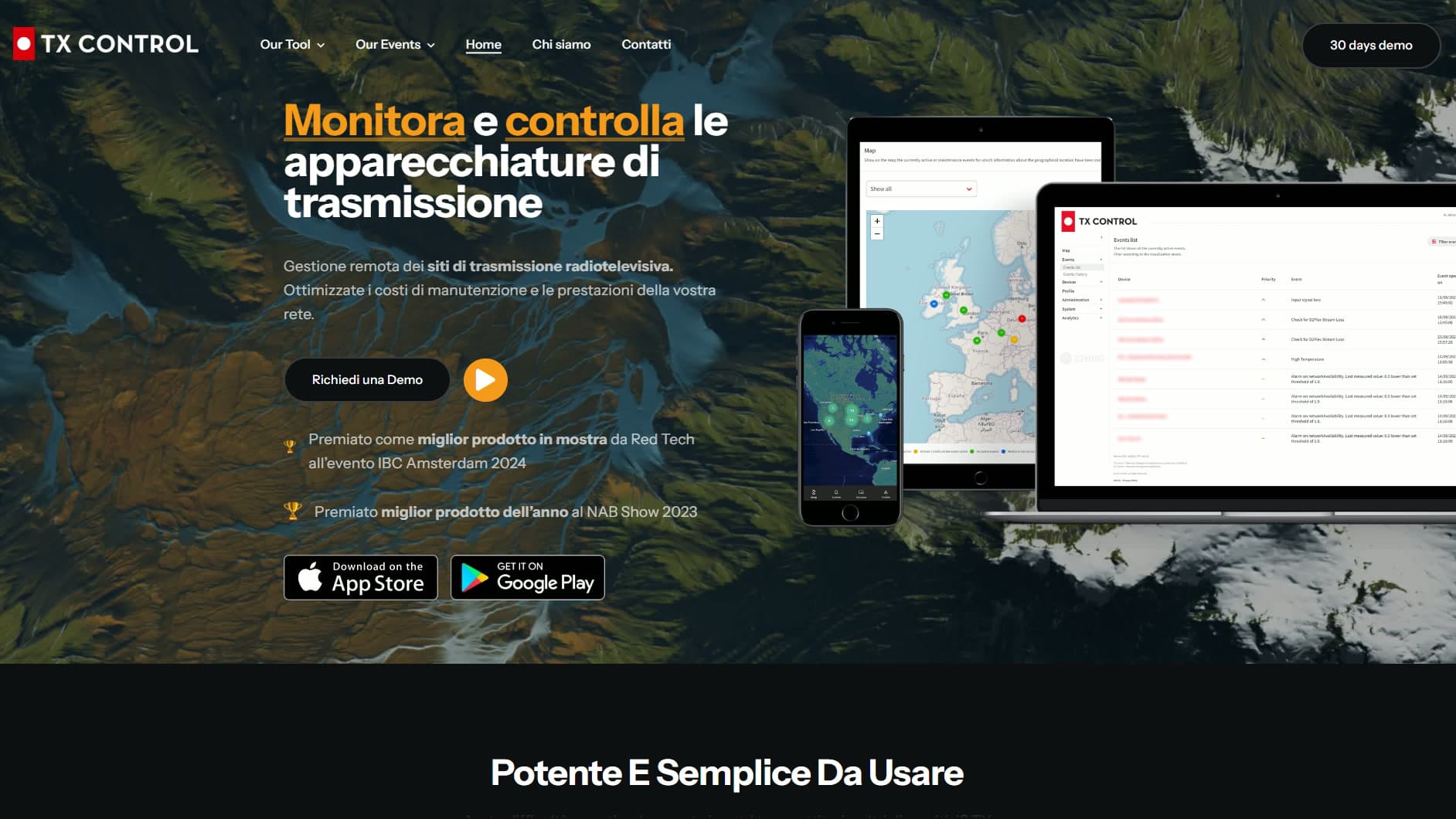 La presentazione dell'app TX Control
